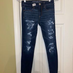 Womens Skinny Ripped Jeans